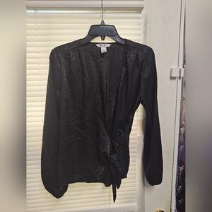 White House Black Market Black Blouse